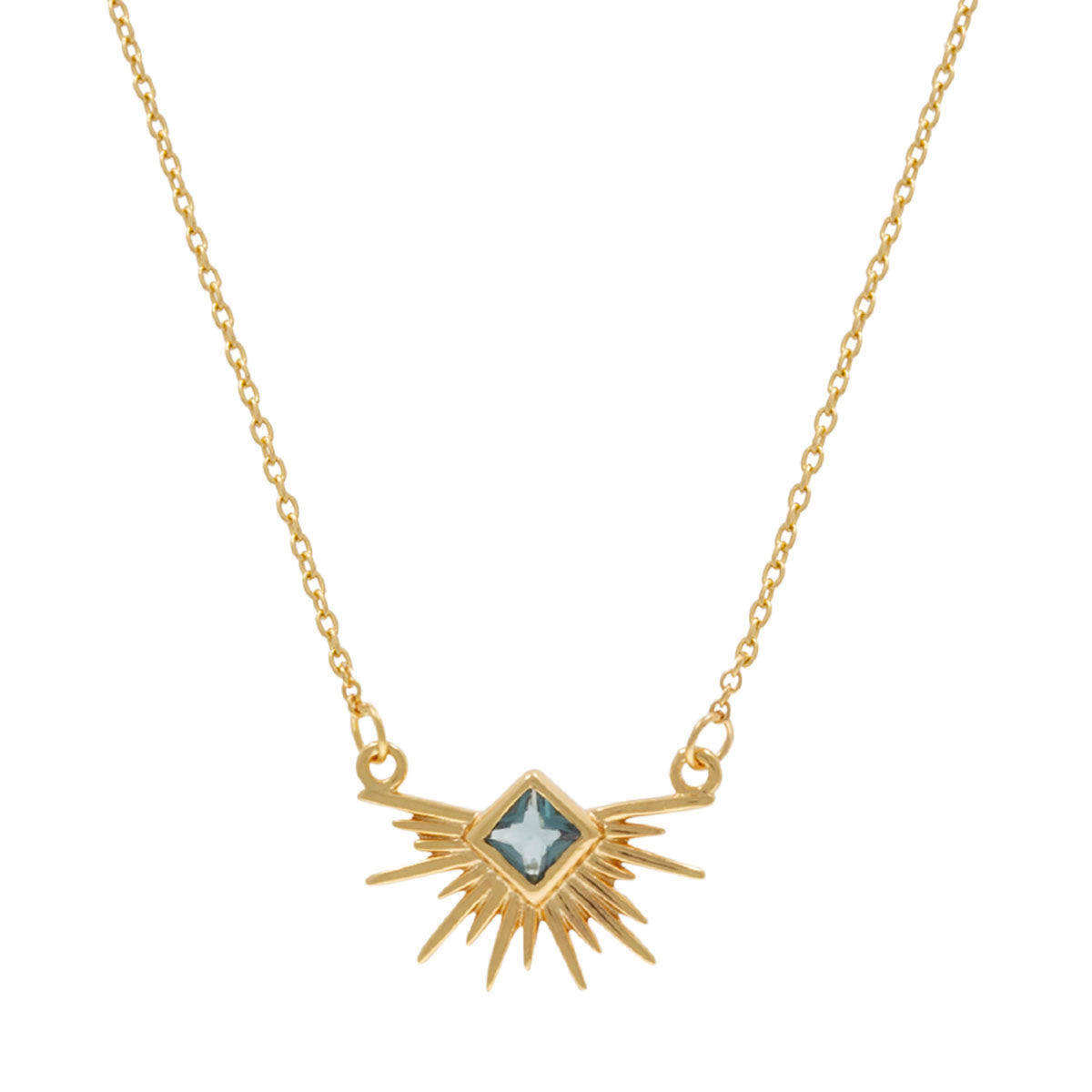 Necklace – Gold-Plated Silver with London Blue Topaz