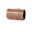 Champagne Grid Crystal Leather Cuff by The Dark Atelier – view 3