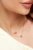simple necklace with knotted charm
