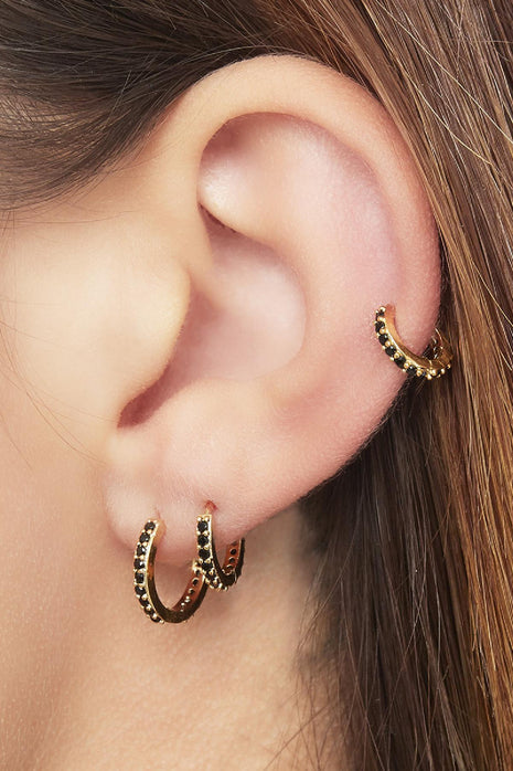 Earrings Set of Circles Copper