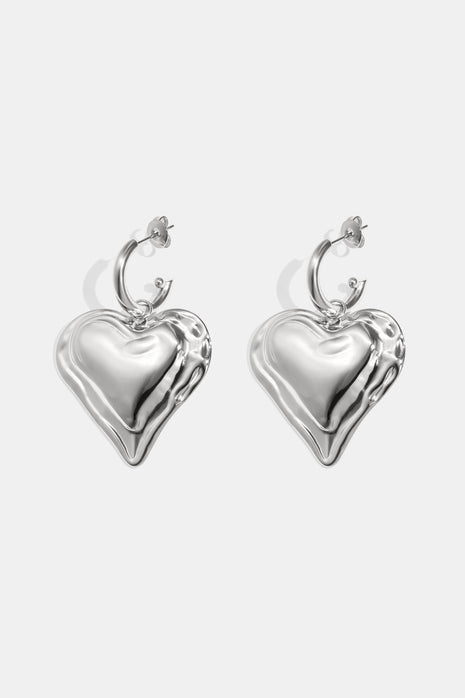 Bold Heart Drop Earrings by ENOTIA
