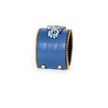 Azure Cascade Crystal Leather Cuff – One of a Kind