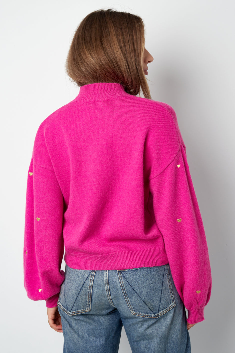 Acrylic Knit Sweater Casual Heart Pattern Fall/Winter