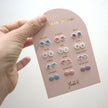 Yuko-B Kids Ceramic Stud Earrings Set – Pastel Mix (12 Pairs)