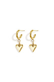 Stainless Steel Drop Earrings Heart Simple Daily Simple Series Women's jewelry
