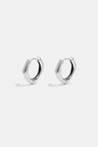 Hoop earrings with rounded edges and a square shape
