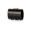 Crystal Ribbon Emerald Leather Cuff by The Dark Atelier – view 3