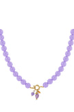 Beaded necklace with front closure - 12mm