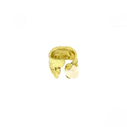 Ivory Bronze Ring with Freshwater Pearl Accent
