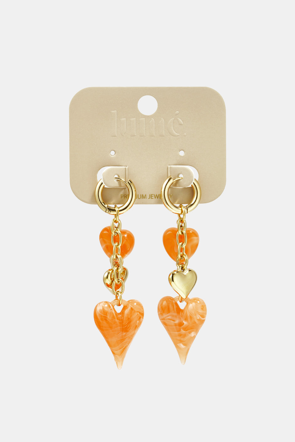 Heart Chain Drop Earrings statement jewellery