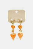 Heart Chain Drop Earrings statement jewellery