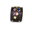 Midnight Mosaic Crystal Leather Cuff