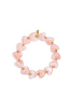 Elastic heart beaded bracelet