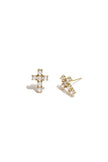 Stainless Steel Stud Earrings Cross Simple Daily Simple Series Women's jewelry