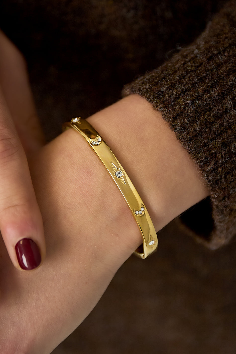 Stainless Steel Bangles Polka Dots Casual Daily Simple Series Women's jewelry