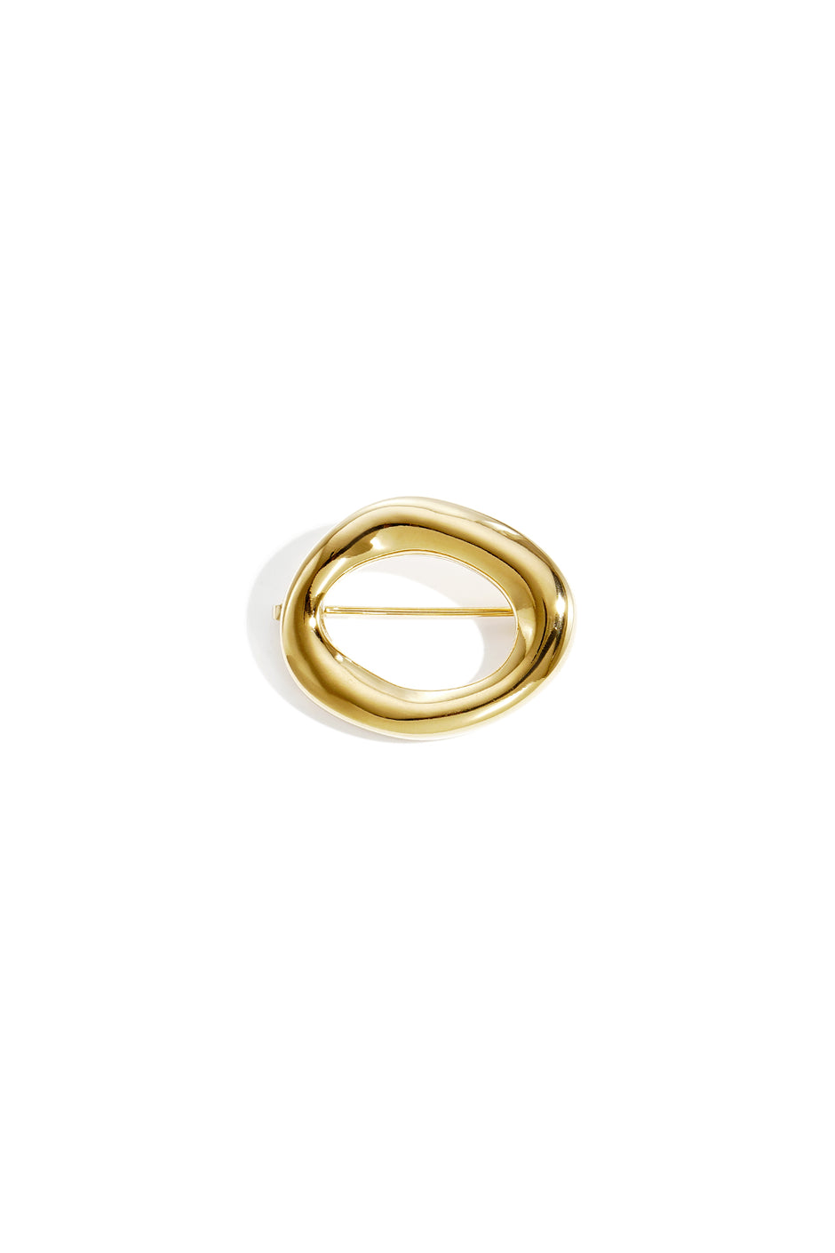 Organic Form Gold Brooch in stainless steel