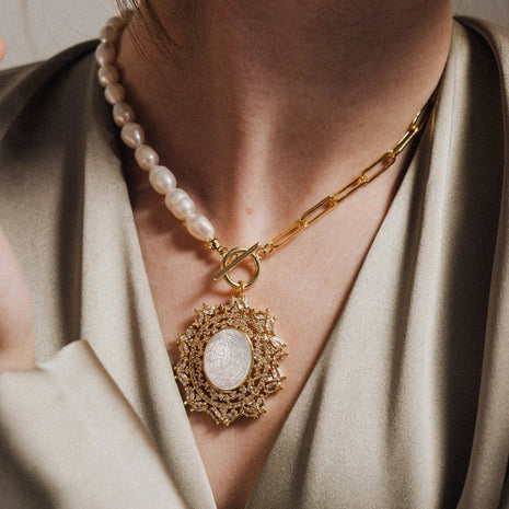 Saint Benedict Double Chain Necklace