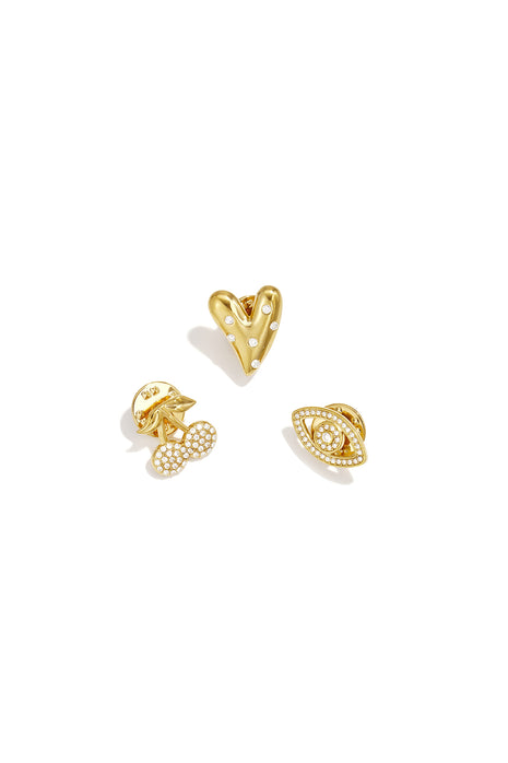 Brooches Heart Simple Stainless Steel Daily Accessories