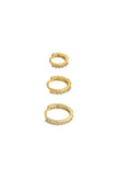 Earrings Set of Circles Copper