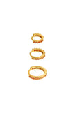 Earrings Set of Circles Copper