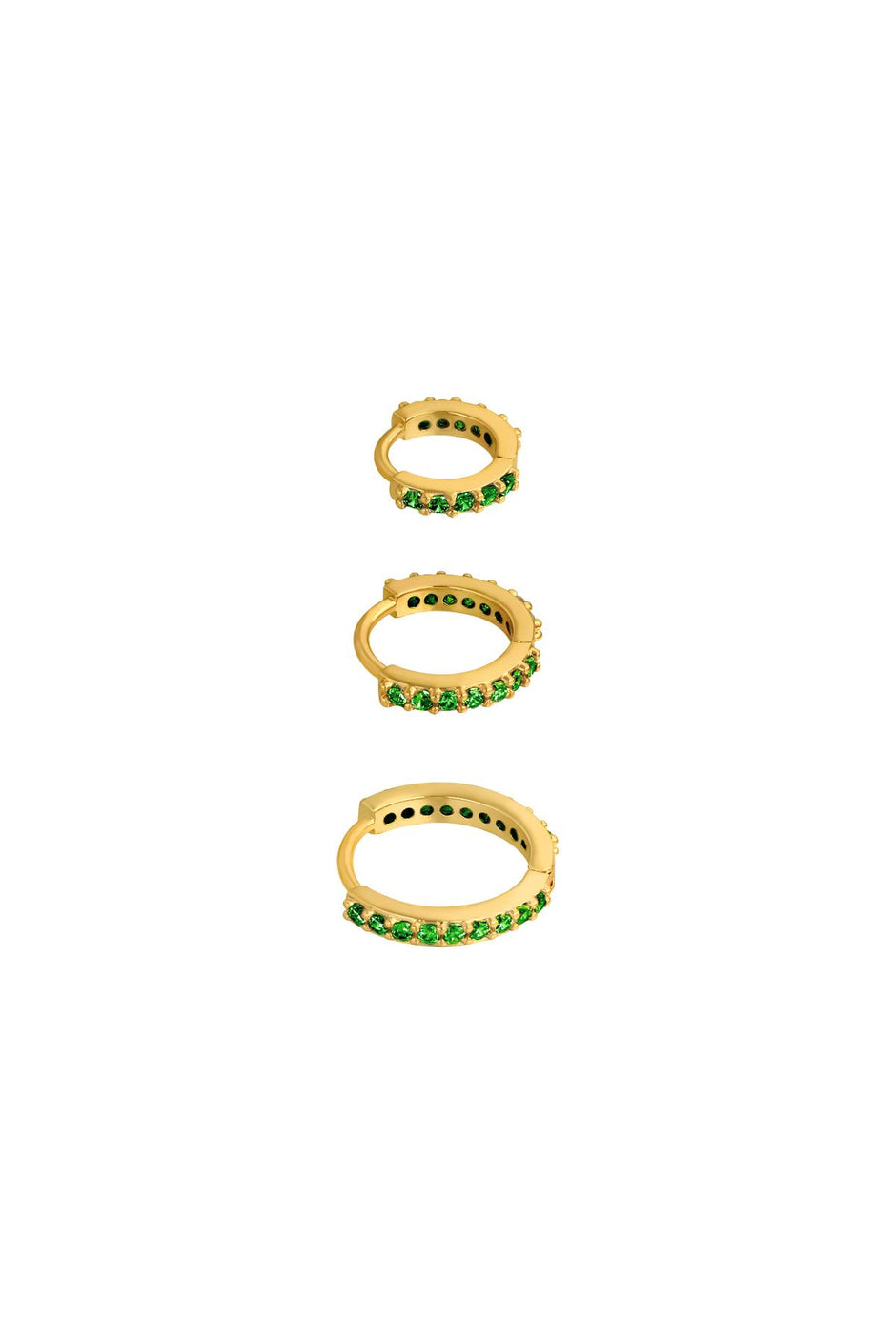 Earrings Set of Circles Copper