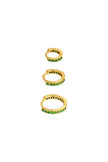 Earrings Set of Circles Copper