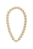Necklace with large beads and front closure-15mm