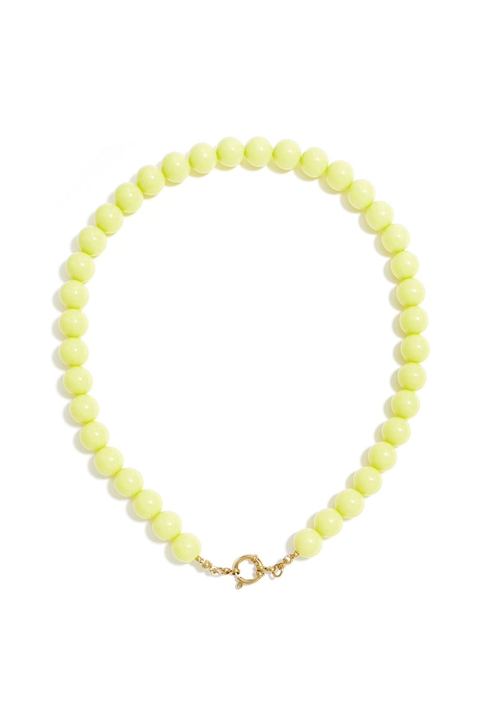 Beaded necklace with front closure - 12mm