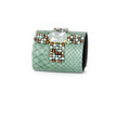 Mint Python Radiance Crystal Leather Cuff