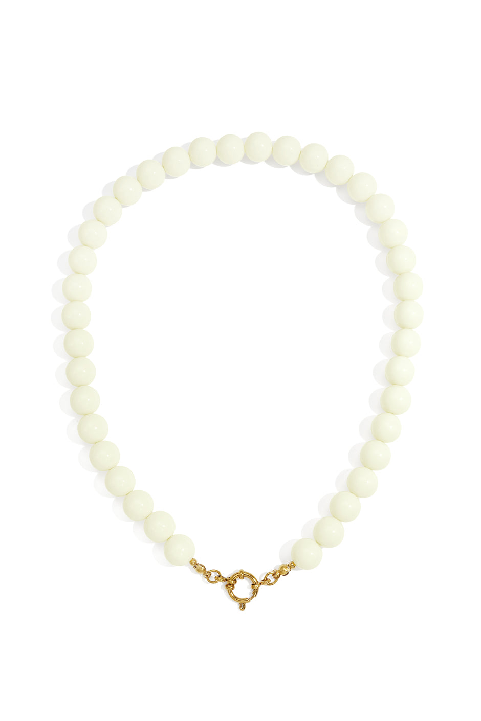 Beaded necklace with front closure - 12mm