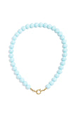 Beaded necklace with front closure - 12mm