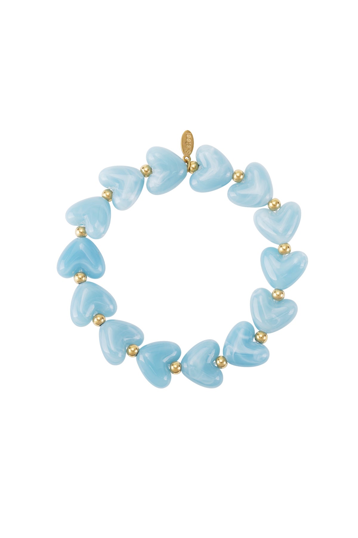 Colour Pop Heart Bead Bracelet elastic design