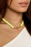 Beaded necklace with front closure - 12mm