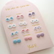 Yuko-B Kids Ceramic Stud Earrings Set – Pastel Mix (12 Pairs)