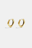 Hoop earrings with rounded edges and a square shape