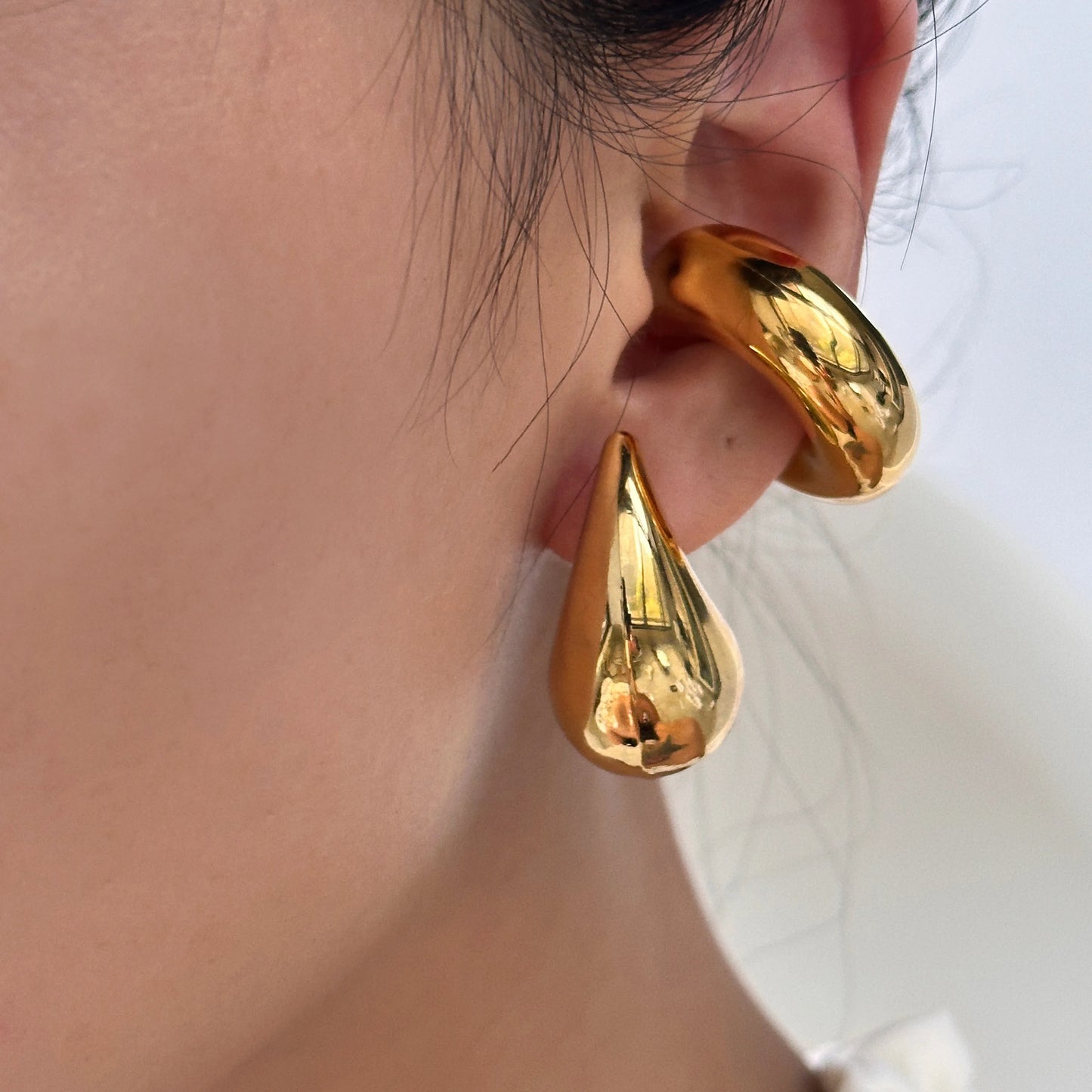 High-Quality Gold Plated Teardrop Earrings