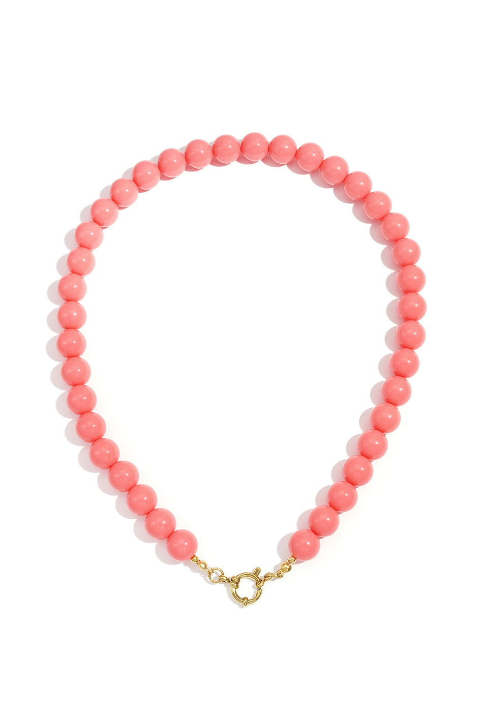 Beaded necklace with front closure - 12mm