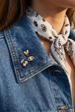 Brooches Heart Simple Stainless Steel Daily Accessories