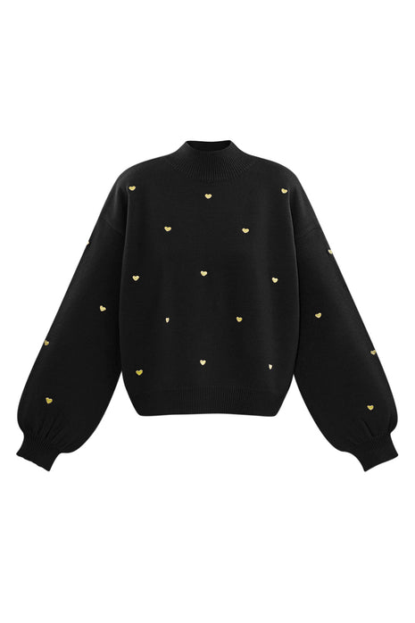 Acrylic Knit Sweater Casual Heart Pattern Fall/Winter