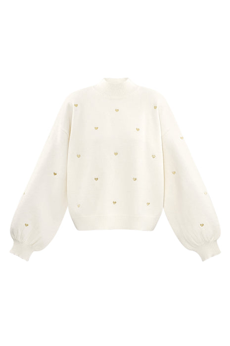 Acrylic Knit Sweater Casual Heart Pattern Fall/Winter