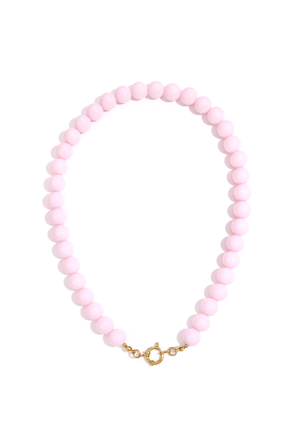 Beaded necklace with front closure - 12mm