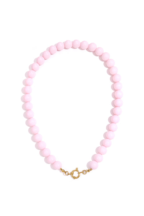 Beaded necklace with front closure - 12mm