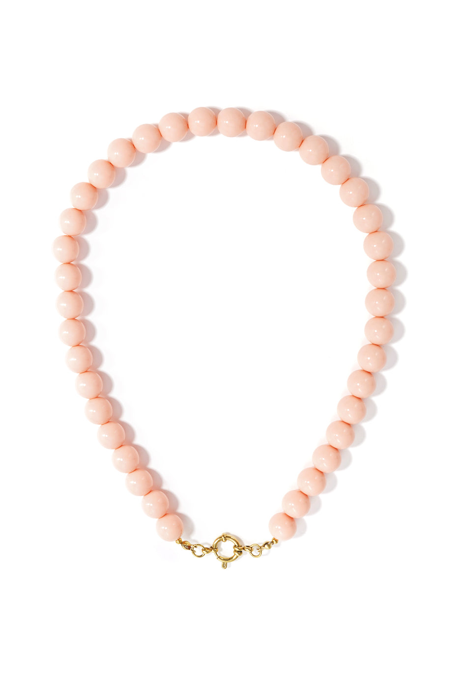 Beaded necklace with front closure - 12mm