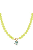 Beaded necklace with front closure - 12mm
