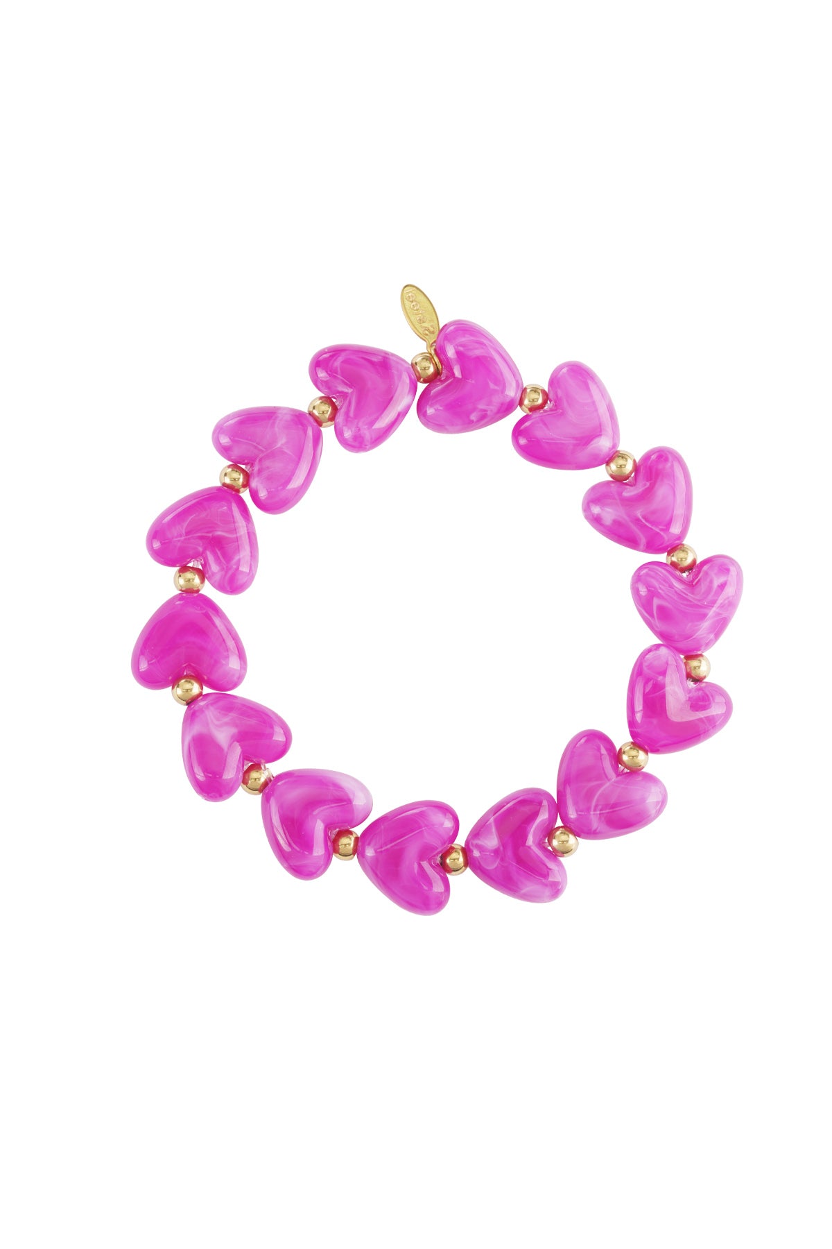 Colour Pop Heart Bead Bracelet jewellery detail