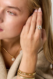 Stainless Steel Statement Rings Flower Simple Simple Series Women's jewelry