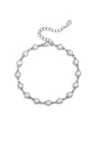 Bracelet with round cubic zirconia stones