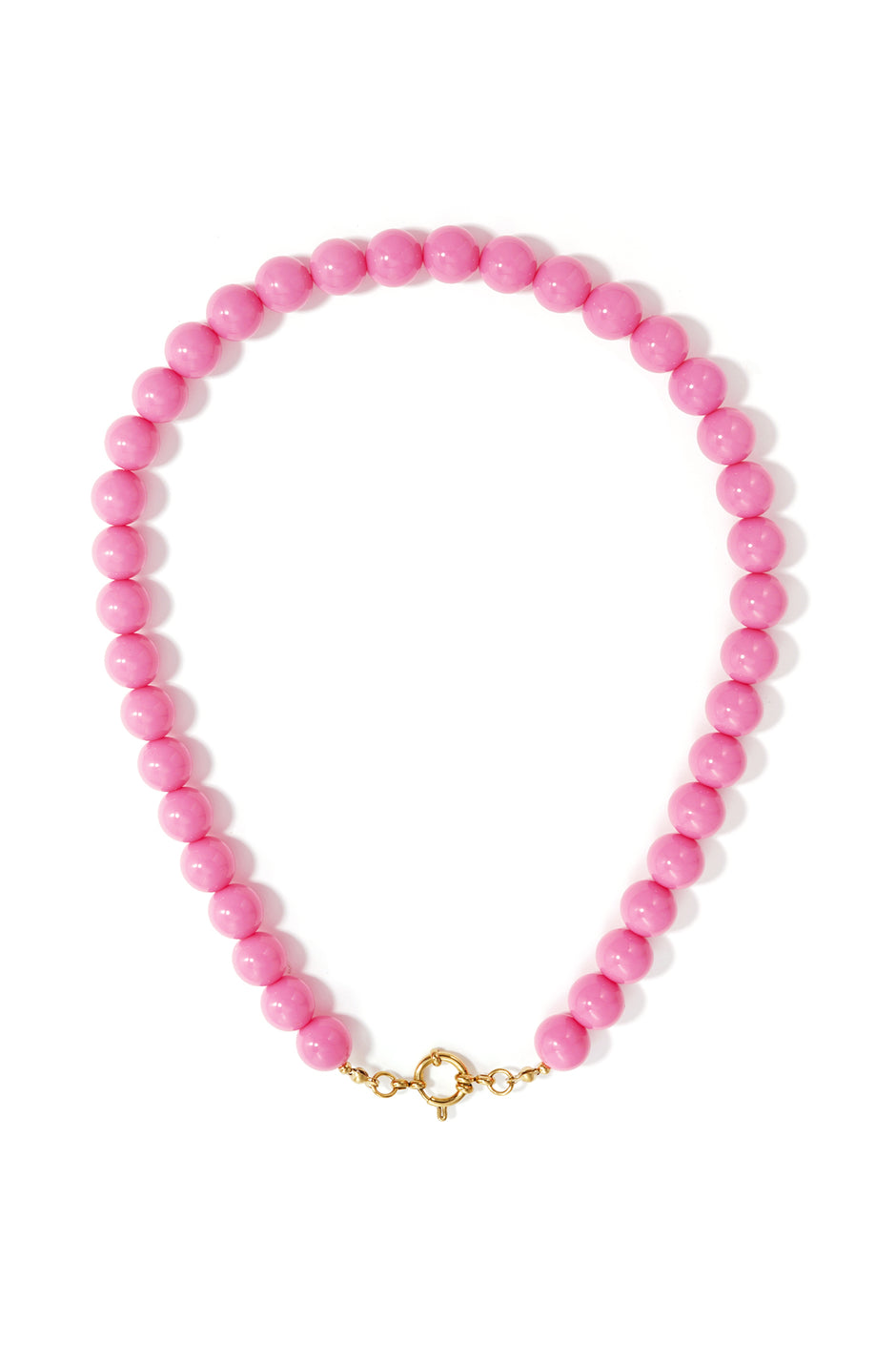 Beaded necklace with front closure - 12mm