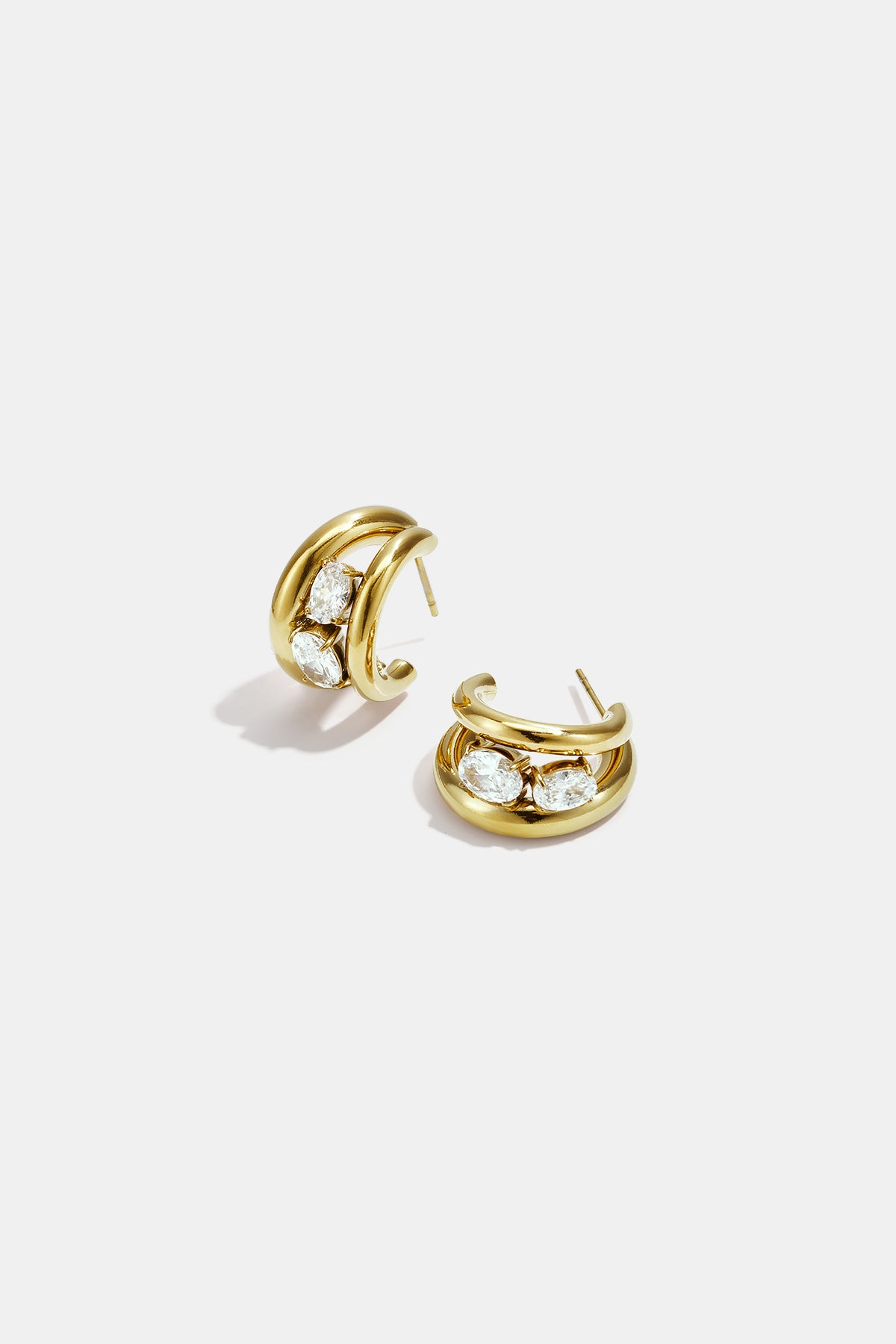 Stainless Steel Hoop Earrings Geometric Shape Simple Daily Simple Series Women's jewelry