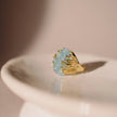 Aquamarine Statement Ring in 18K Gold-Plated Alloy